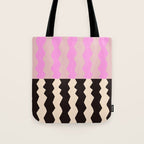 summer RHYTHMS, black & pink Tote Bag Gallery Image 1