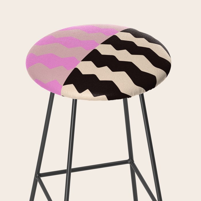 summer RHYTHMS, black & pink Stool Gallery Image 2