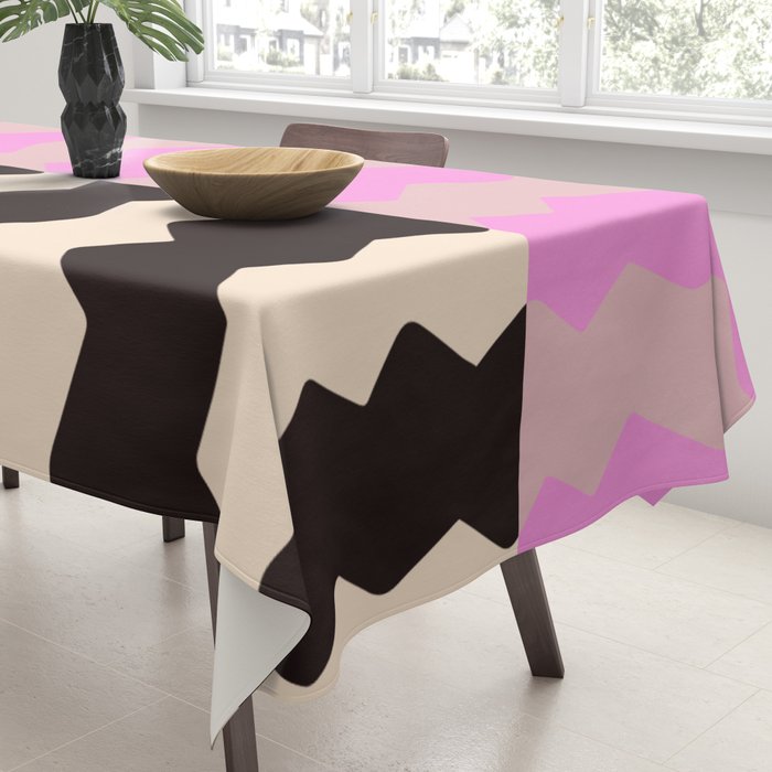 summer RHYTHMS, black & pink Tablecloth Gallery Image 3