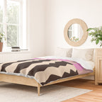 summer RHYTHMS, black & pink Duvet Cover Gallery Image 2