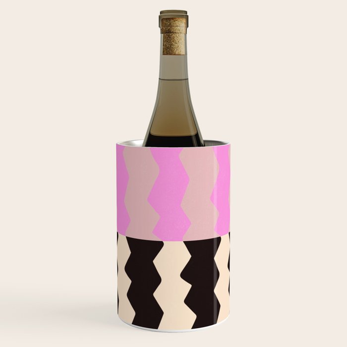 summer RHYTHMS, black & pink Wine Chiller Gallery Image 1