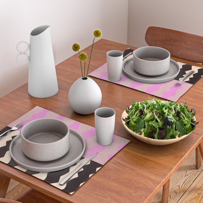 summer RHYTHMS, black & pink Placemat Gallery Image 2