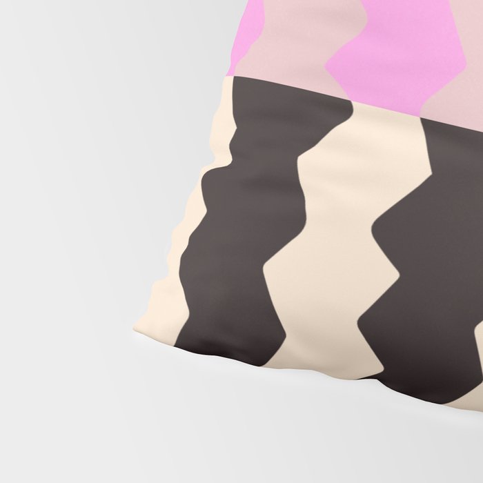 summer RHYTHMS, black & pink Pillow Sham Gallery Image 4