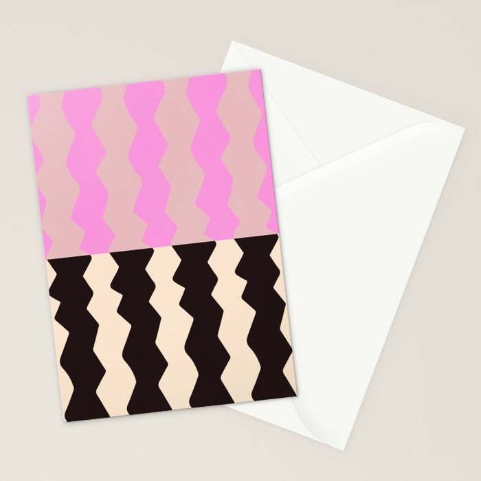 summer RHYTHMS, black & pink Stationery Card Gallery Image 2