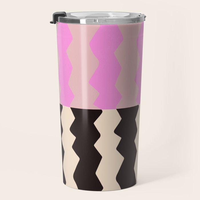 summer RHYTHMS, black & pink Travel Mug Gallery Image 3