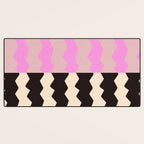 summer RHYTHMS, black & pink Desk Mat Gallery Image 3