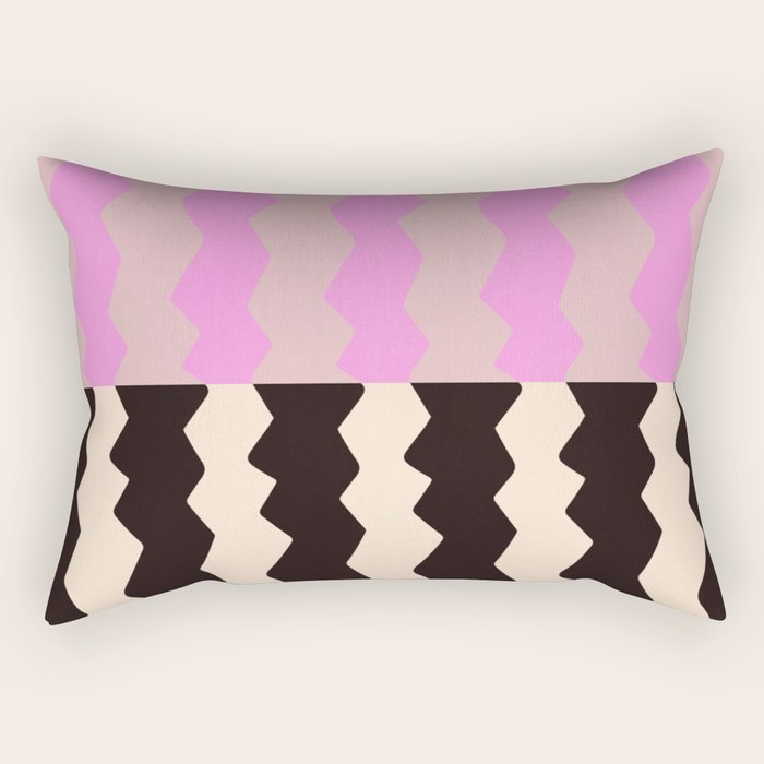 summer RHYTHMS, black & pink Rectangular Pillow Gallery Image 2