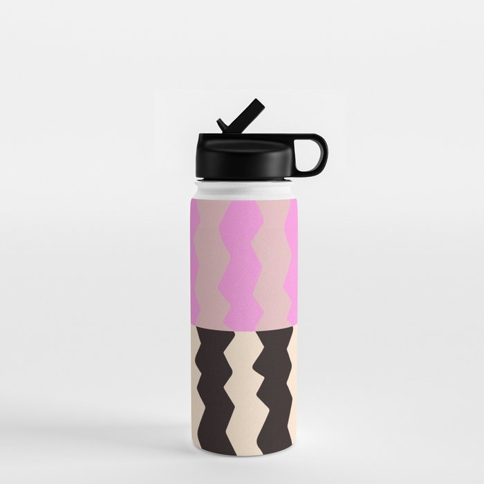 summer RHYTHMS, black & pink Water Bottle Gallery Image 1