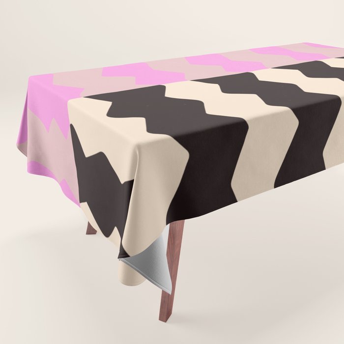 summer RHYTHMS, black & pink Tablecloth Gallery Image 1