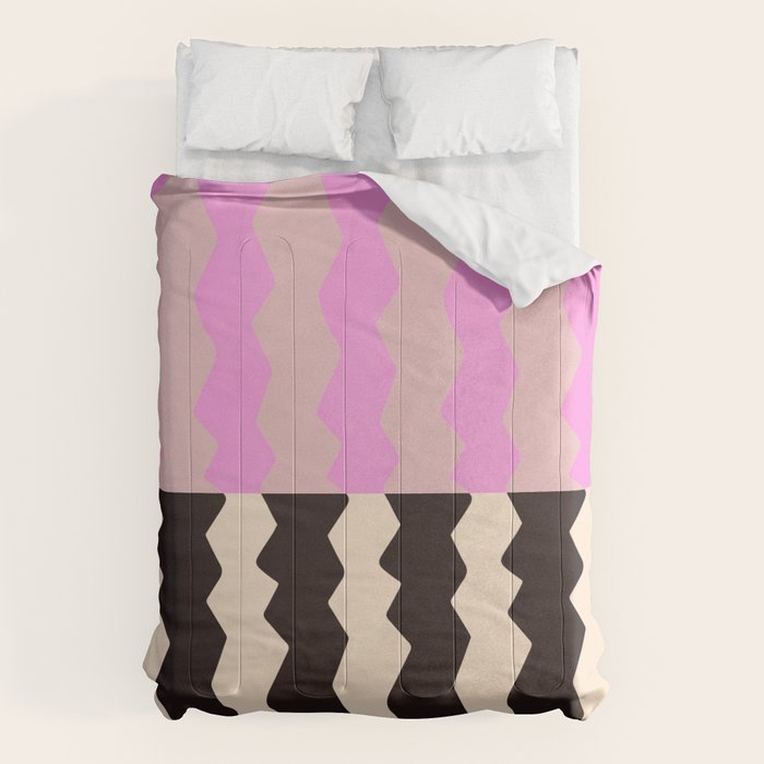 summer RHYTHMS, black & pink Comforter Gallery Image 6