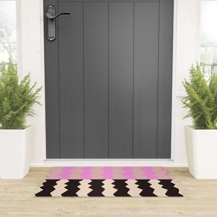 summer RHYTHMS, black & pink Welcome Mat Gallery Image 3