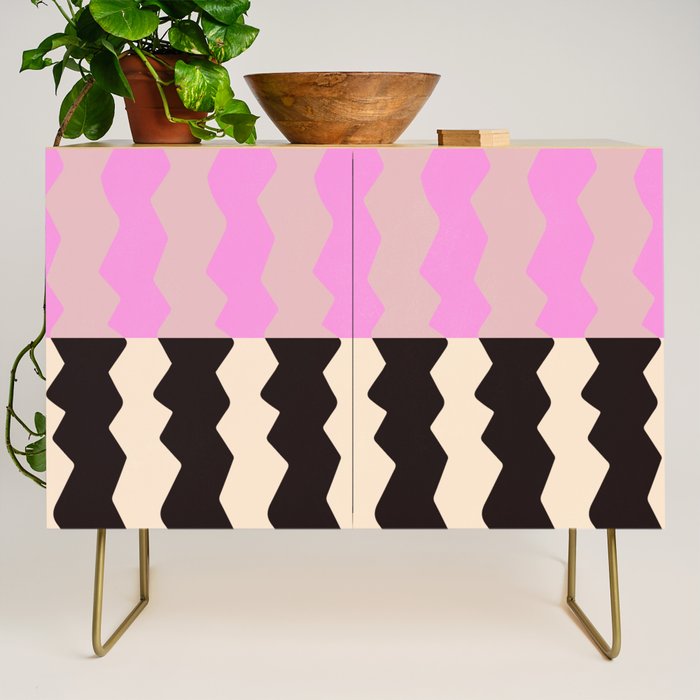 summer RHYTHMS, black & pink Credenza Gallery Image 1