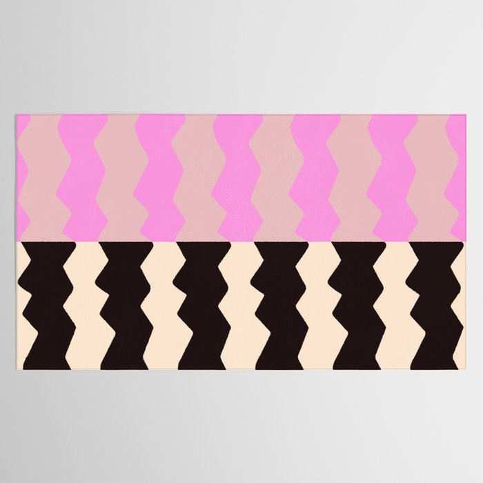 summer RHYTHMS, black & pink Tablecloth Gallery Image 2