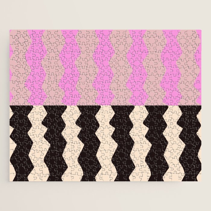 summer RHYTHMS, black & pink Jigsaw Puzzle Gallery Image 1