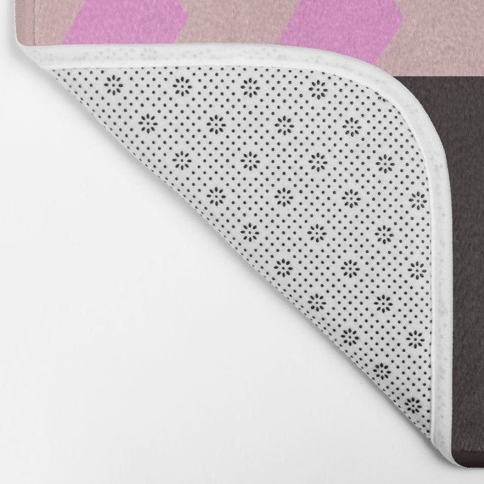 summer RHYTHMS, black & pink Bath Mat Gallery Image 2