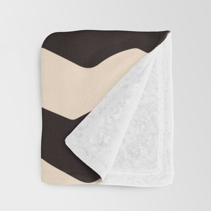 summer RHYTHMS, black & pink Throw Blanket Gallery Image 3