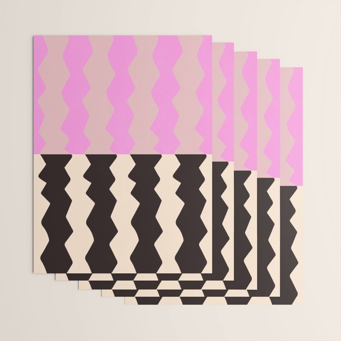 summer RHYTHMS, black & pink Wrapping Paper Gallery Image 3