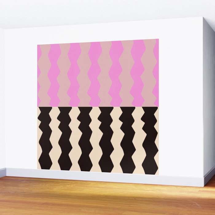 summer RHYTHMS, black & pink Wall Mural Gallery Image 2