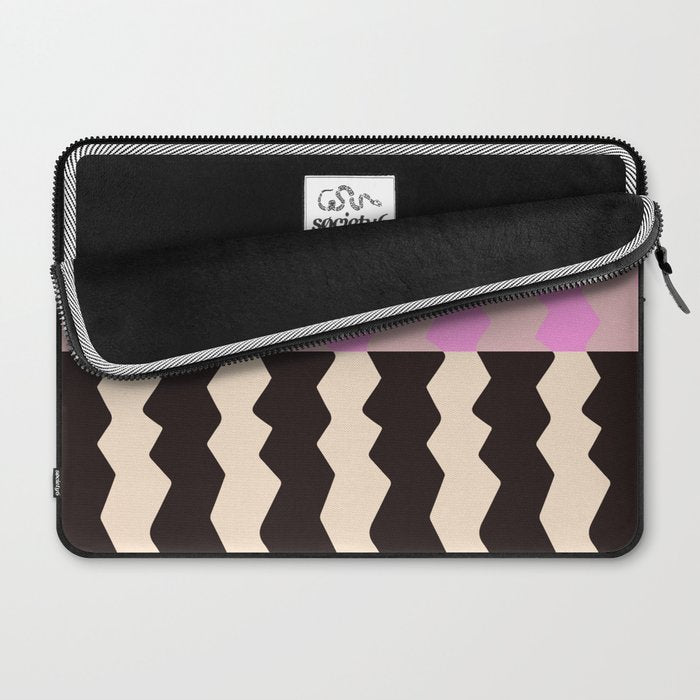 summer RHYTHMS, black & pink Laptop Sleeve Gallery Image 2