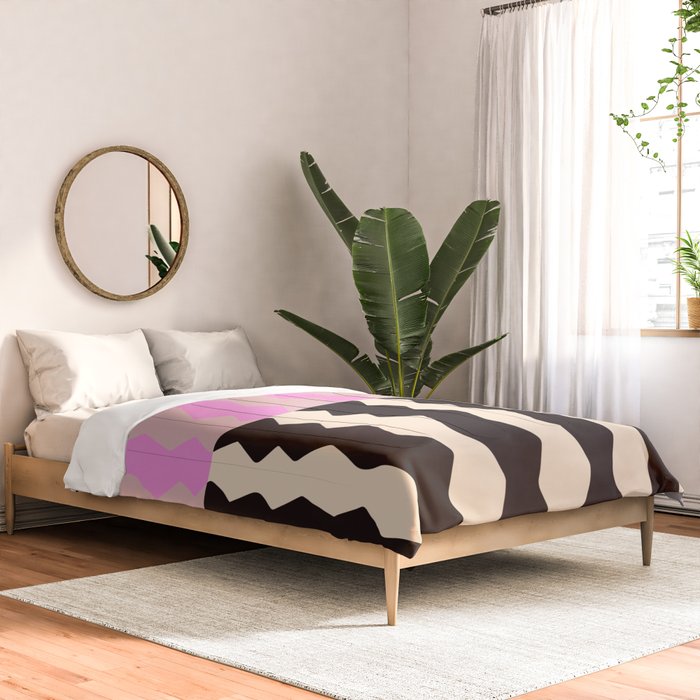 summer RHYTHMS, black & pink Comforter Gallery Image 2