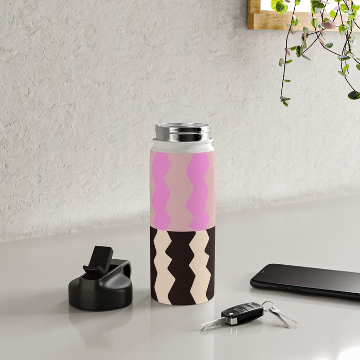 summer RHYTHMS, black & pink Water Bottle Gallery Image 4
