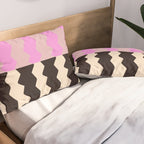 summer RHYTHMS, black & pink Pillow Sham Gallery Image 2