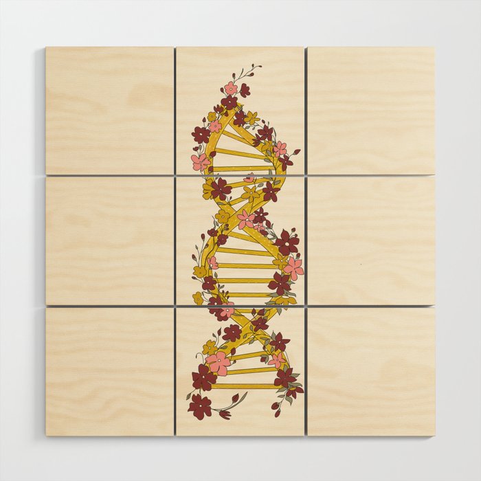 Floral DNA Wood Wall Art Gallery Image 1