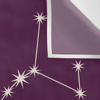 Scorpio Zodiac Star Constellation Line Art Plum Purple Wall Tapestry Gallery Image 3