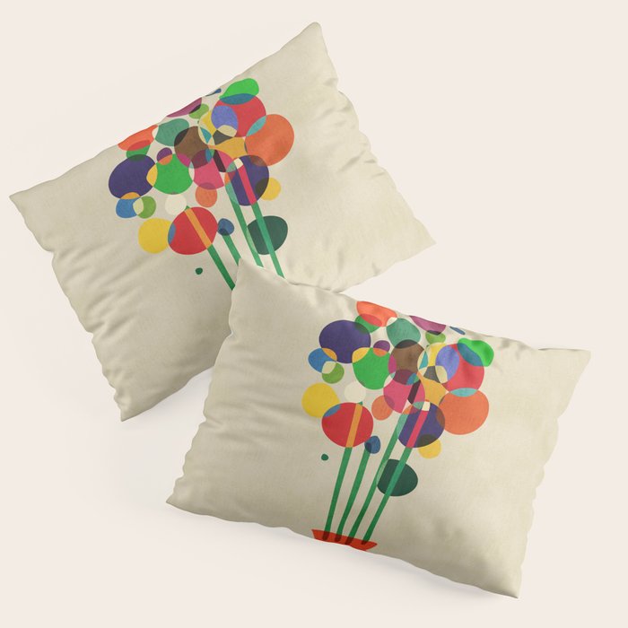 Happy flowers in the vase Pillow Sham Gallery Image 3