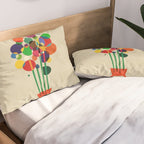 Happy flowers in the vase Pillow Sham Gallery Image 2