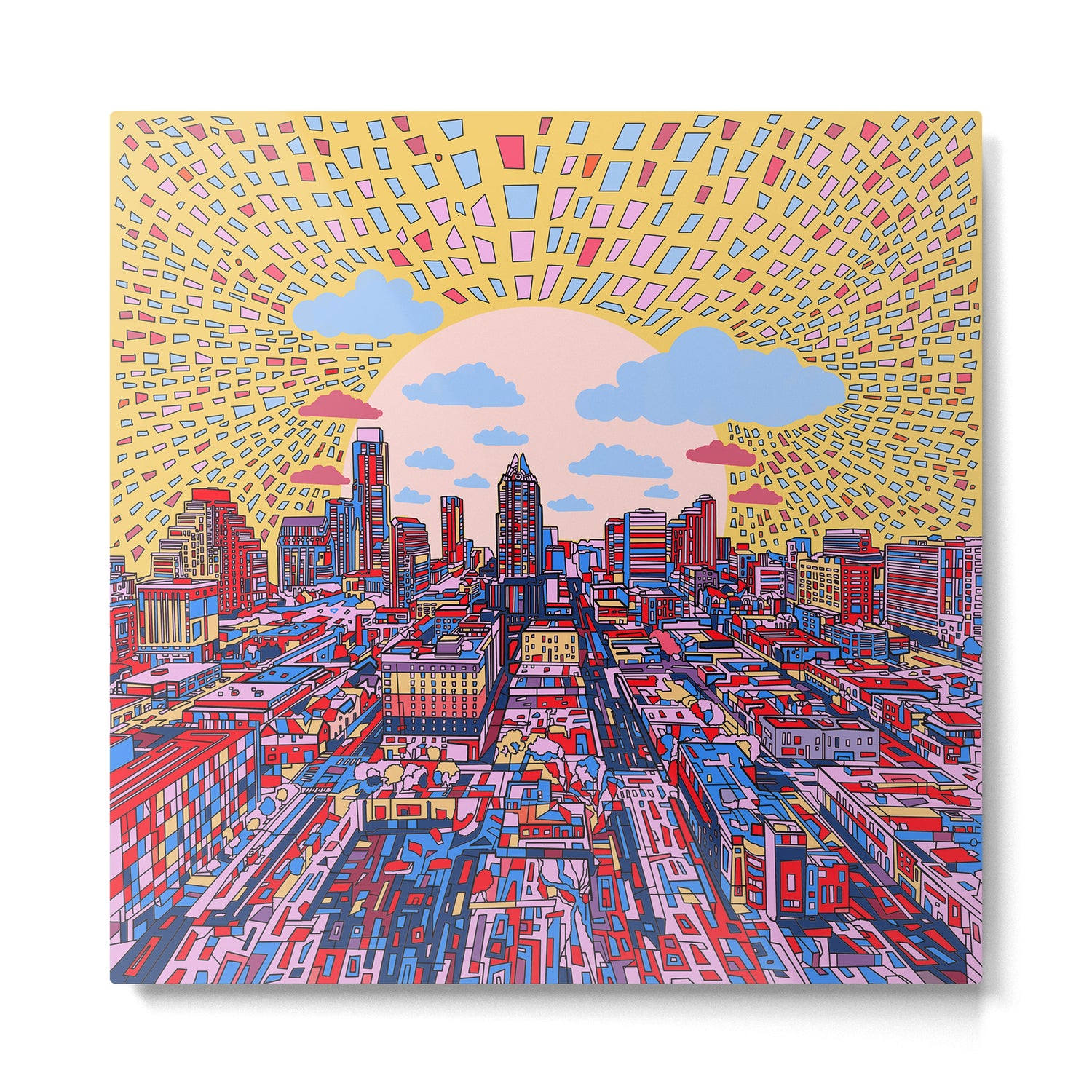 austin texas city skyline Metal Print Gallery Image 2