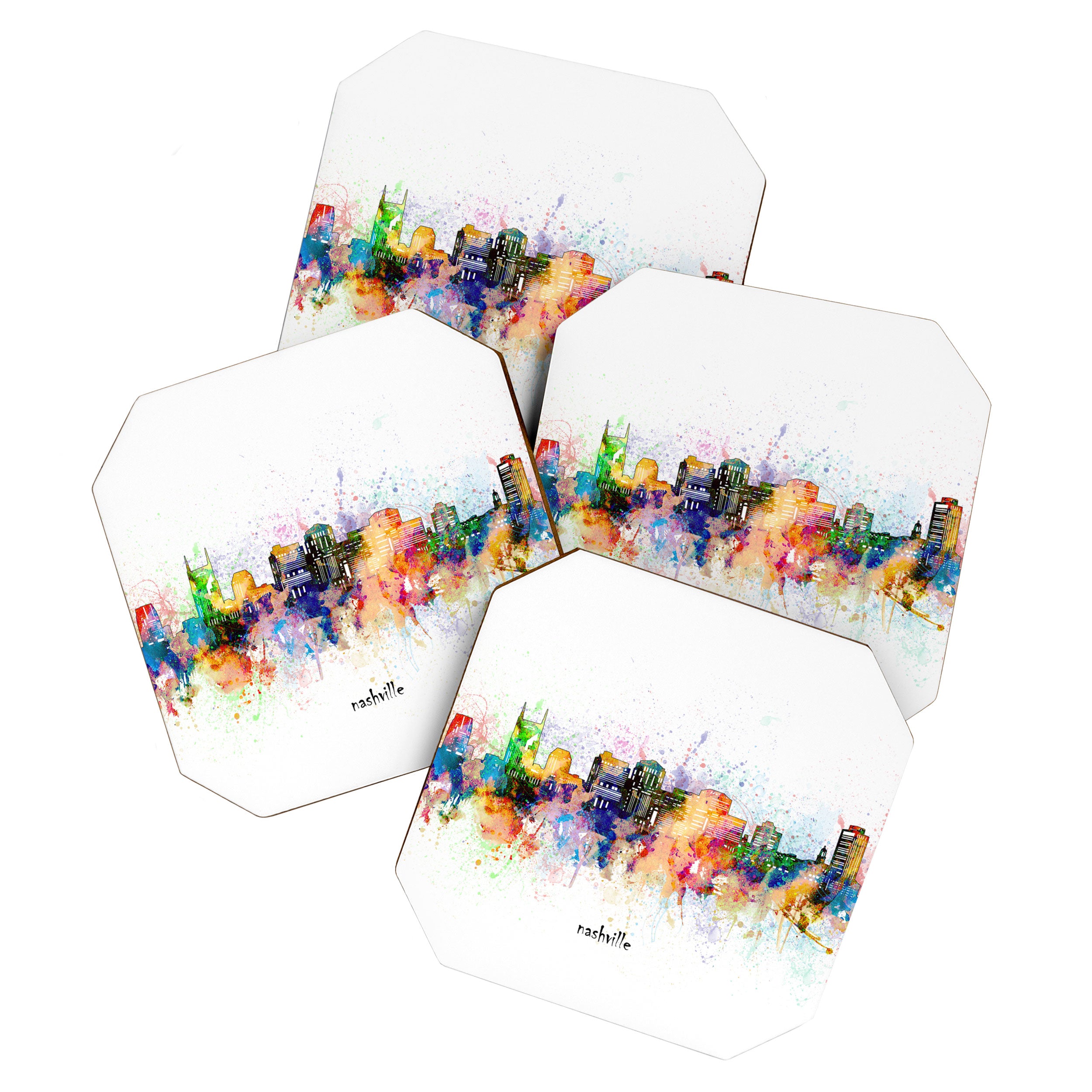 nashville skyline artistic Coaster Gallery Image 1