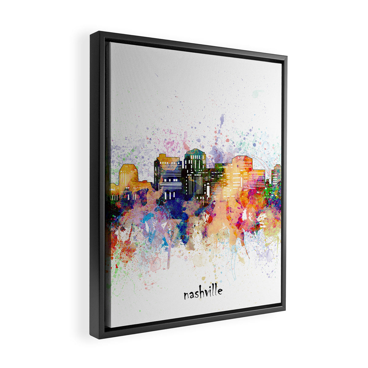 nashville skyline artistic Framed Canvas Print Gallery Image 2