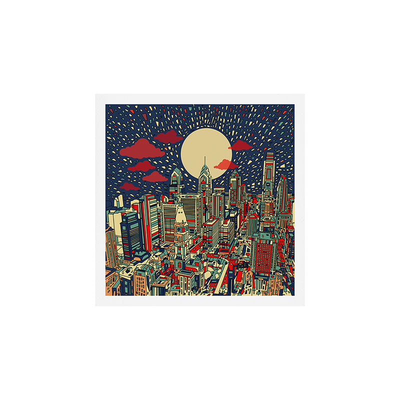 philadelphia city skyline Art Print Gallery Image 1