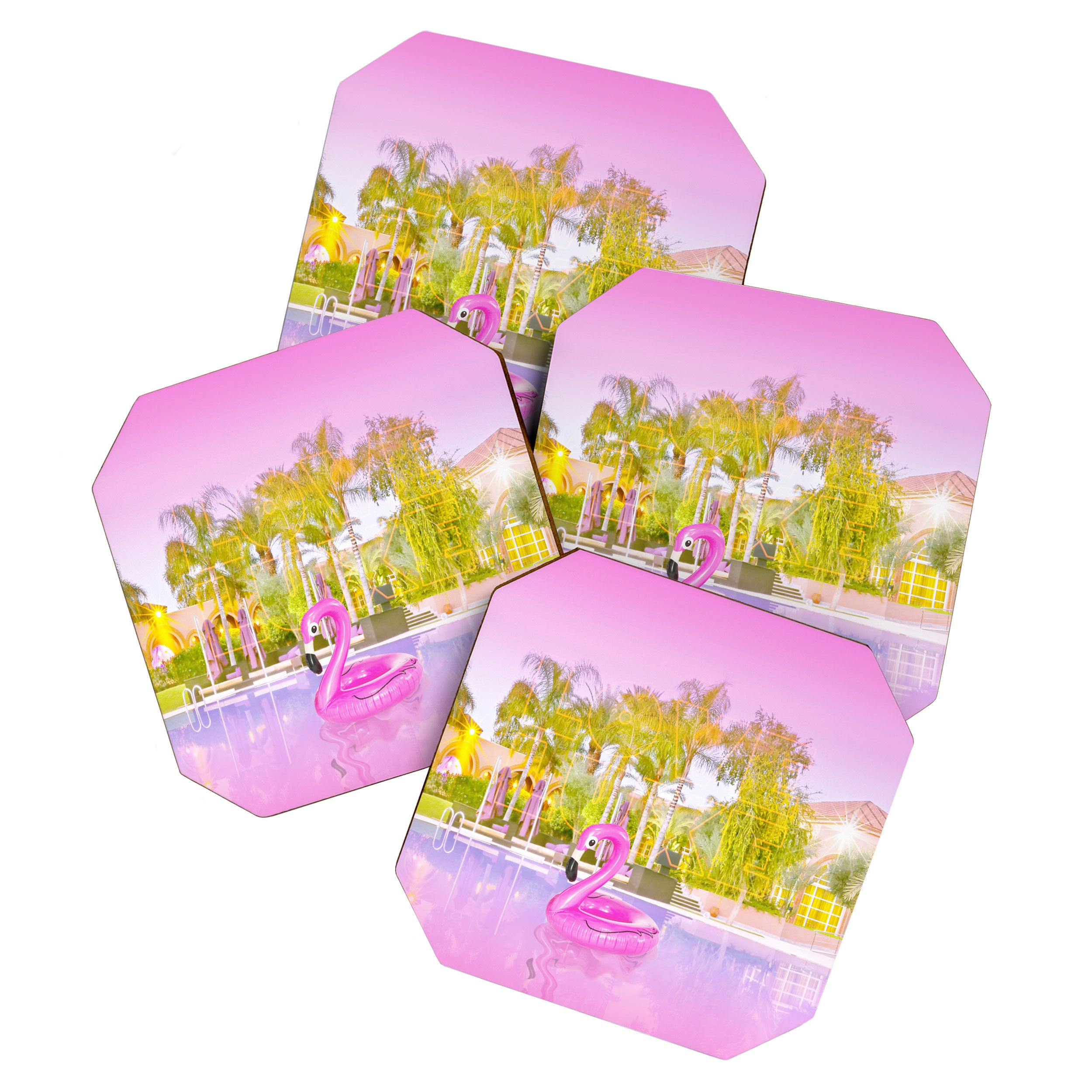 Pink Flamingo Coaster Gallery Image 1