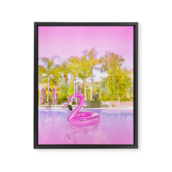 Pink Flamingo Framed Canvas Print Gallery Image 1