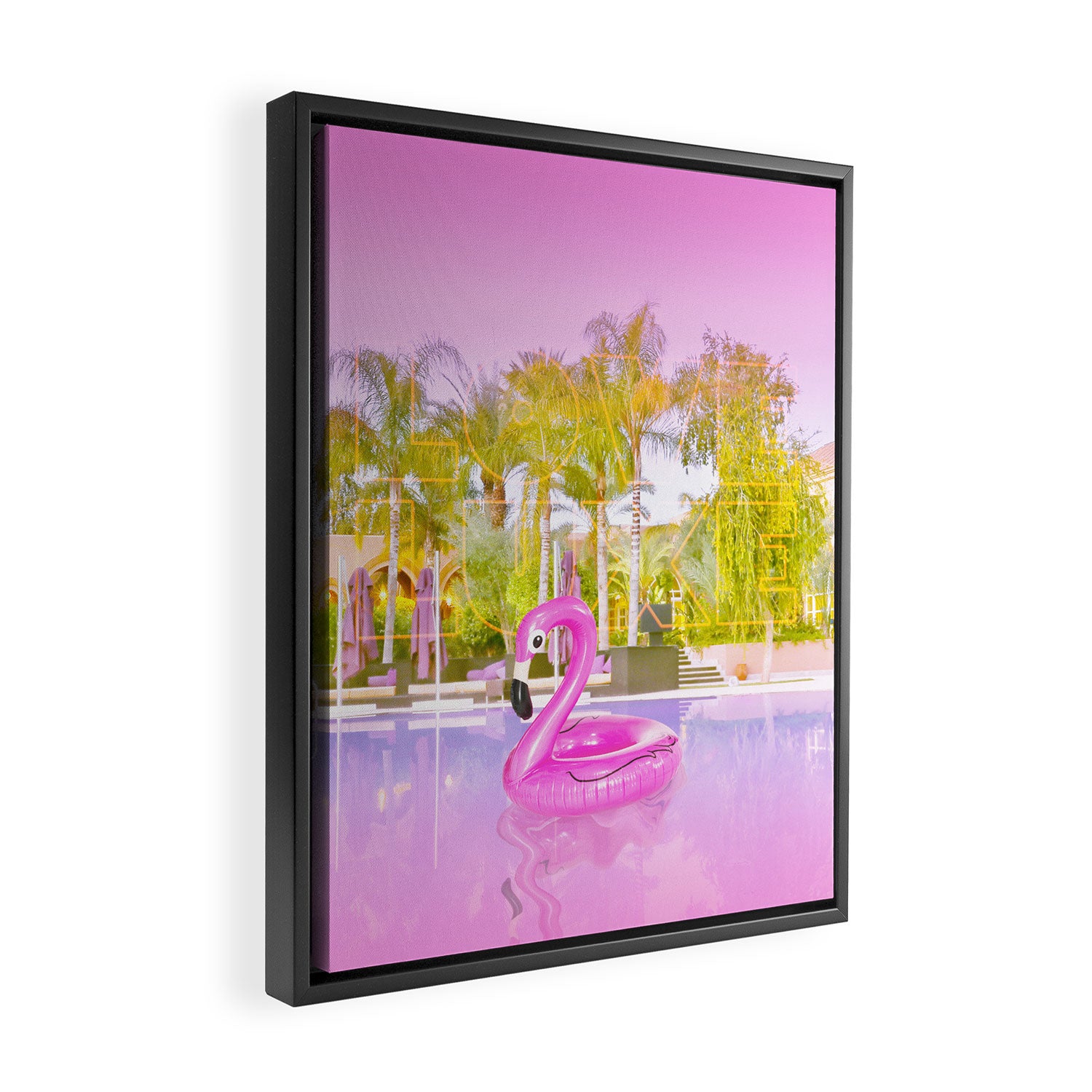 Pink Flamingo Framed Canvas Print Gallery Image 2