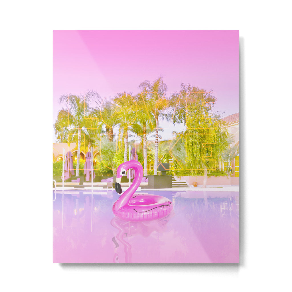Pink Flamingo Metal Print Gallery Image 1