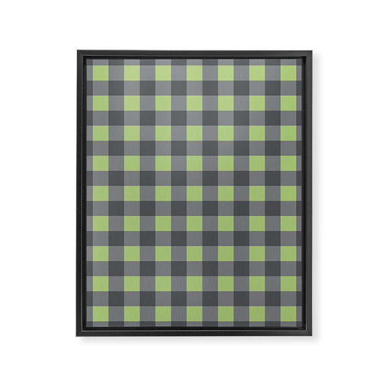 Small Blocks - Spring Green and Grays Framed Canvas Print Gallery Image 8