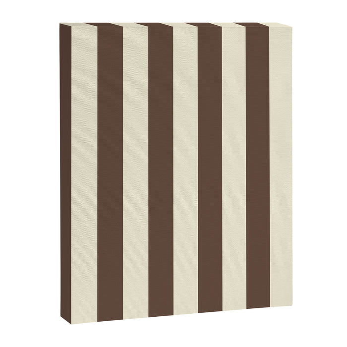 Stripes of Brown and Cream Canvas Print Gallery Image 1