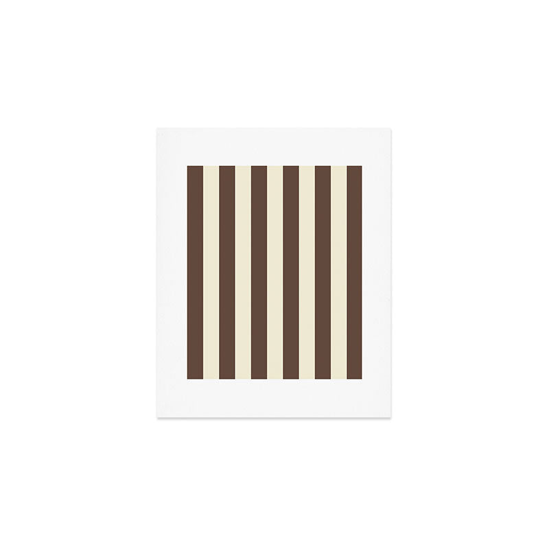 Stripes of Brown and Cream Art Print Gallery Image 1