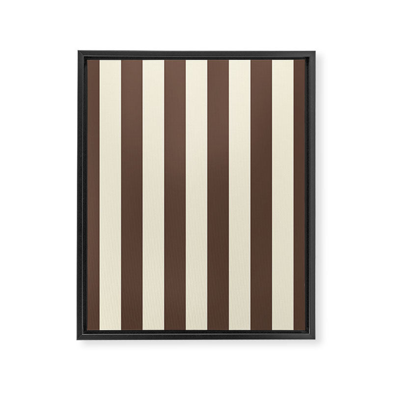 Stripes of Brown and Cream Framed Canvas Print Gallery Image 8