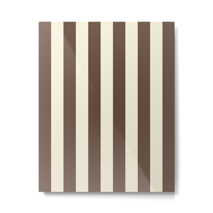 Stripes of Brown and Cream Metal Print Gallery Image 1