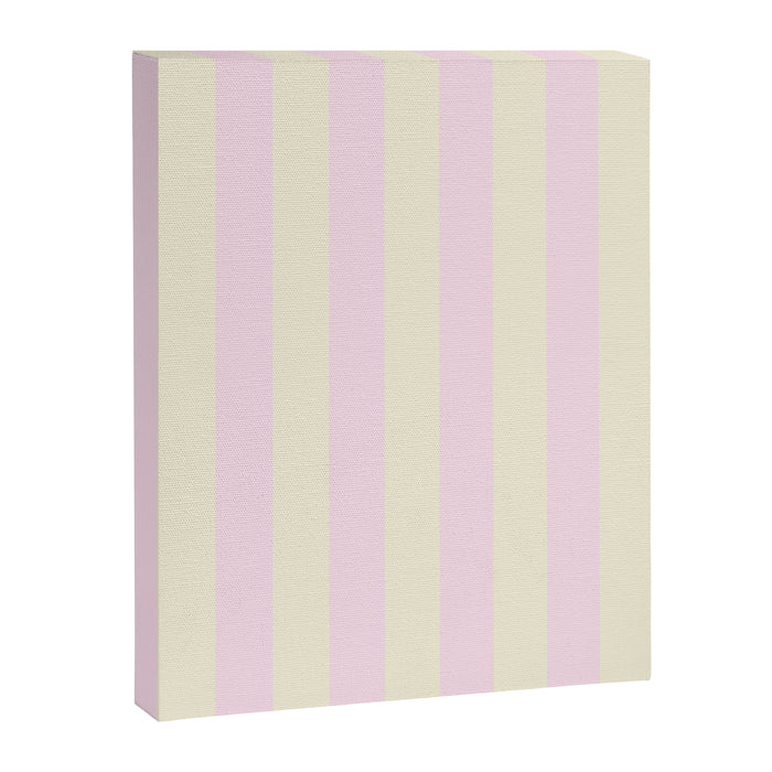 Stripes of Light Pink and Cream Canvas Print Gallery Image 1