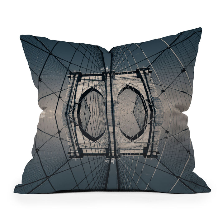 Brooklyn Bridge Reflected II Throw Pillow Gallery Image 1