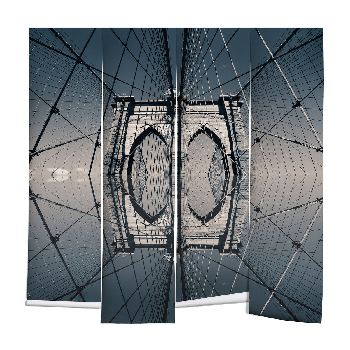 Brooklyn Bridge Reflected II Wall Mural Gallery Image 1