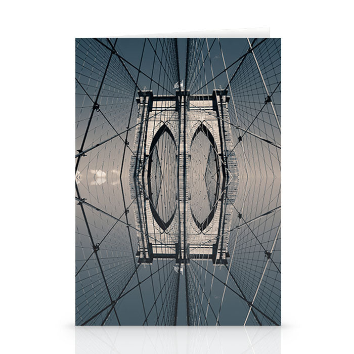 Brooklyn Bridge Reflected II Stationery Card Gallery Image 1