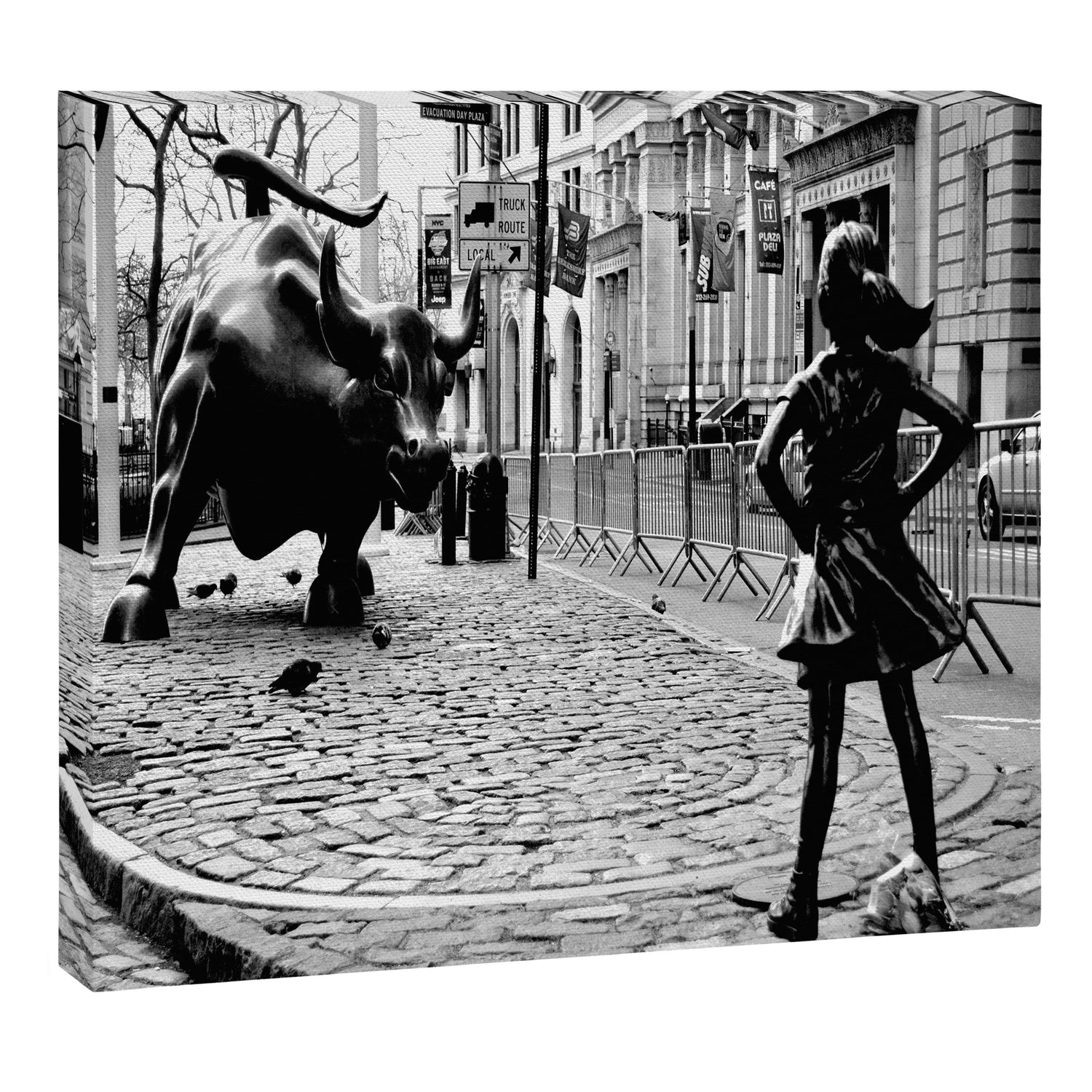 Fearless Girl and the Charging Bull Canvas Print Gallery Image 6