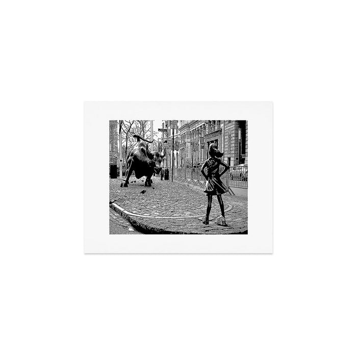 Fearless Girl and the Charging Bull Art Print Gallery Image 1