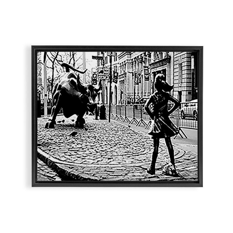 Fearless Girl and the Charging Bull Framed Canvas Print Gallery Image 6